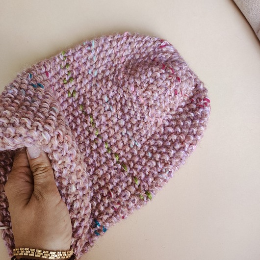 czapki damskie Czapka różowa beanie czapka PINK MELANGE