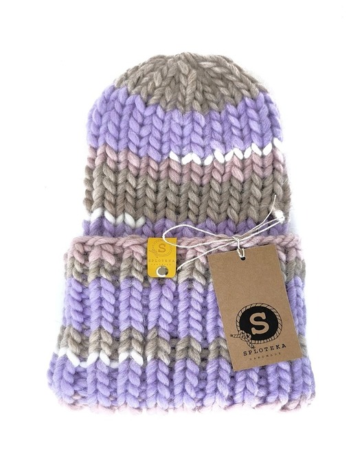 czapki damskie WOOLY COLOR "1"ciepła wełniana czapka
