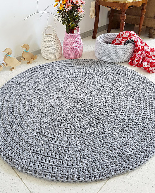 Dywan okrągły gładki popiel - dostępne kolory Made of Weaves