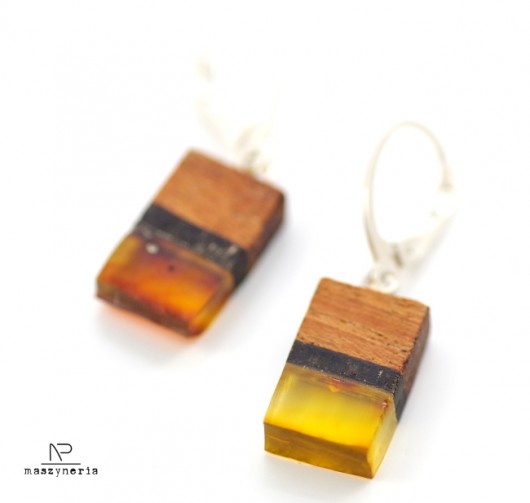 Wood&Amber Kolczyki Jotoba Maszyneria