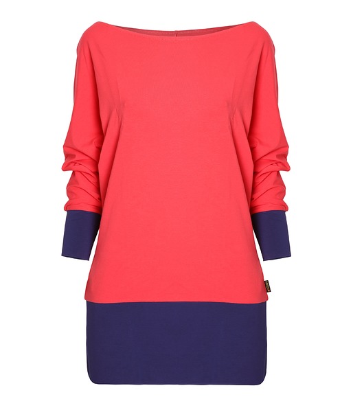 Bluzka oversize BAT coral & blue odCZAPY