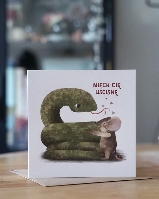 kartki okolicznościowe - wydruki Kartka na Walentynki - Niech Cię Uścisnę