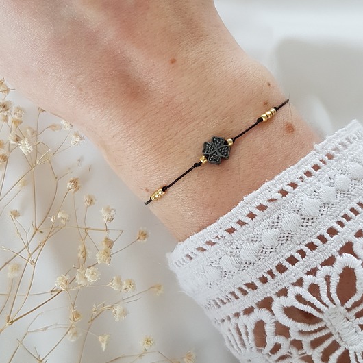 bransoletka z koniczynką LEI handmade 