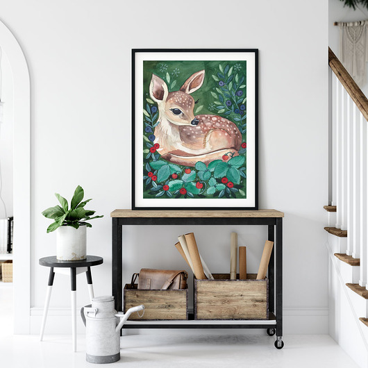 plakaty Baby Deer ilustracja drukowana