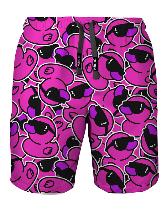 spodnie męskie Shorty Kąpielowe Męskie DR.CROW Kaczki Pink
