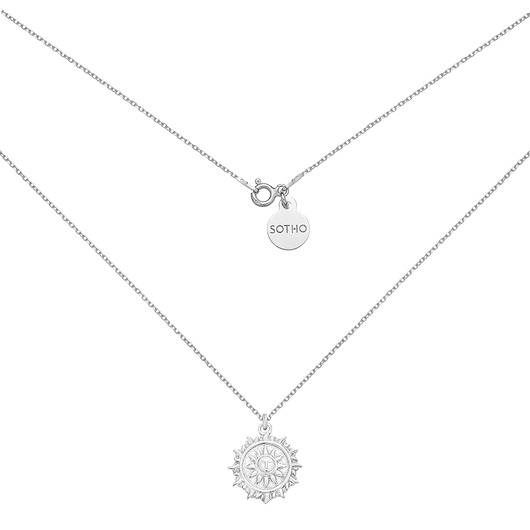 srebrne naszyjniki Srebrny naszyjnik ze słońcem