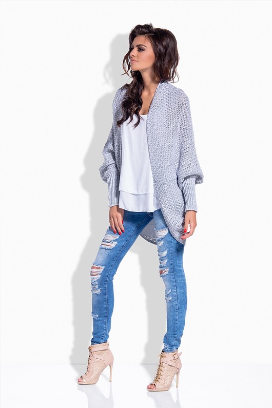 Sweter KARDIGAN bluzowany melanż  Dressroad