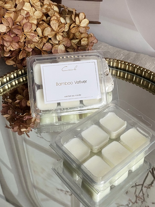 świeczniki i świece Bamboo Vetiver- wosk sojowy do kominka 66g (dostępne inne zapachy wosków)