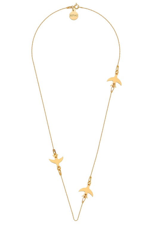 złote naszyjniki Złoty naszyjnik z jaskółkami