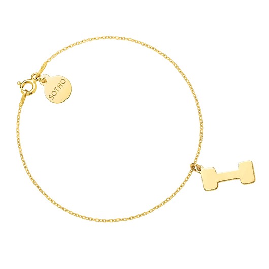 bransoletki srebrne Złota bransoletka z ciężarkiem