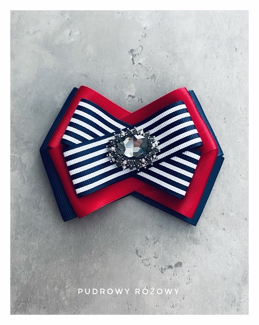 broszki Granatowa Brosza z kryształem NEW