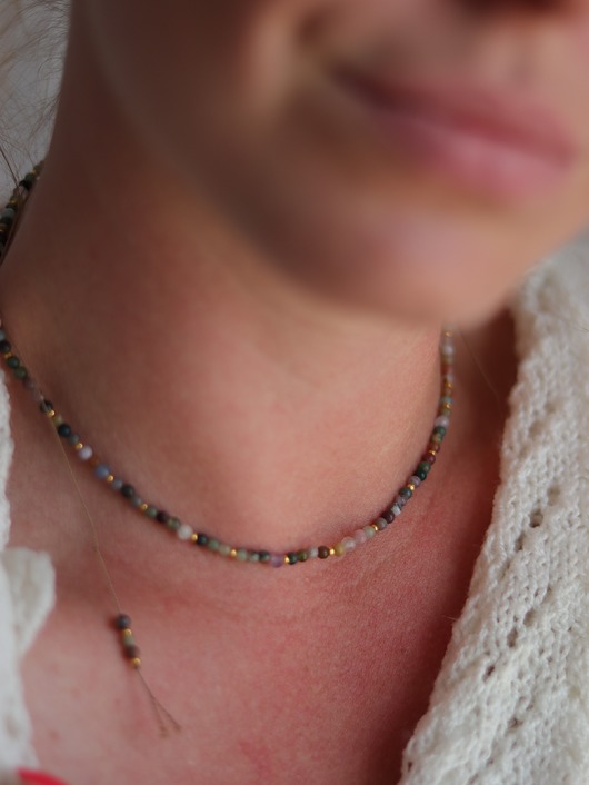 Choker multikolor + branoletka CALME