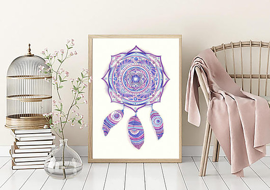 grafiki i ilustracje Łapacz snów 50x70cm