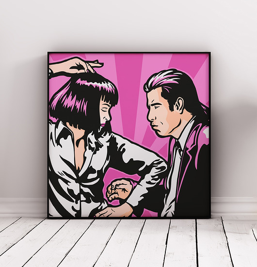 grafiki i ilustracje "Pulp Fiction", grafika Pop Art