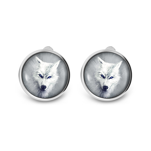 klipsy Klipsy - Biały wilk