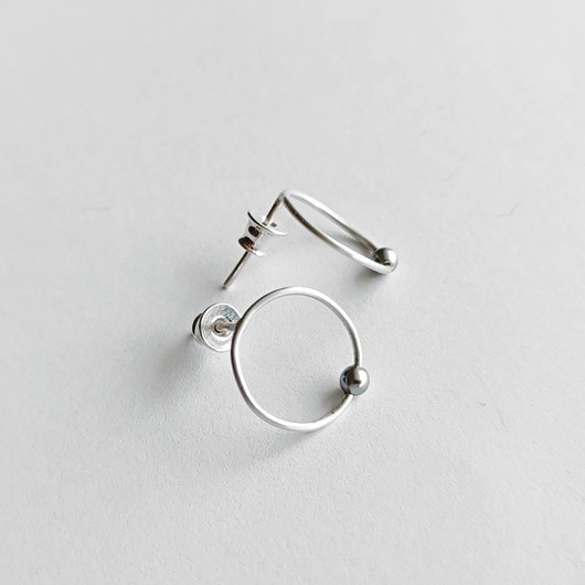 kolczyki z kamieniami Kolczyki OKRĄG