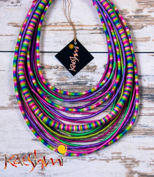 MOTYL - naszyjnik MAASAI, tribal, boho, folk Kaeshmi