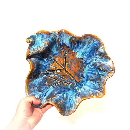 patery i talerze Duża patera ceramiczna na owoce.
