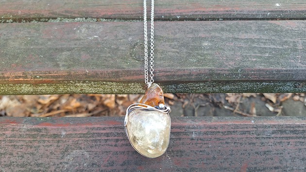 wisiory Bursztyn i cytryn - wisiorek, rezerwacja