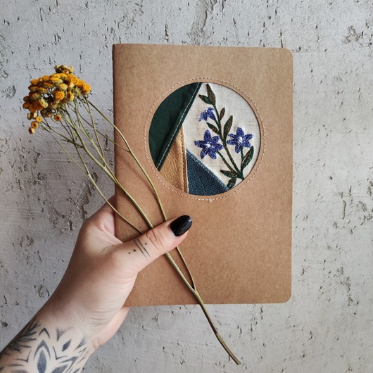 notatniki i albumy Notes patchwork kwiat