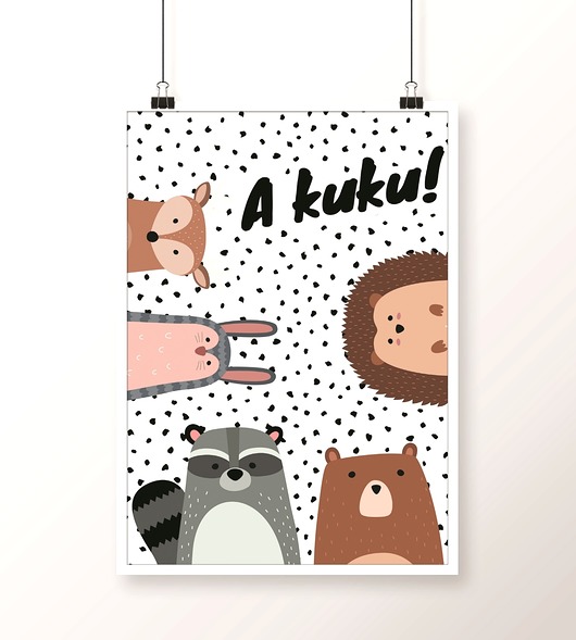 Plakat A3 od Well-Well / A KUKU (dots) Well Wall