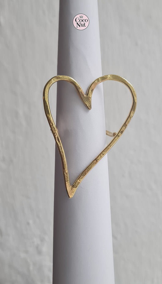 pierścionki złote Bardzo duży pierścionek LOVE złocony na wymiar