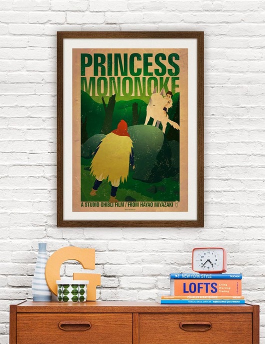 Princess Mononoke - Ghibli - plakat A2 minimalmill