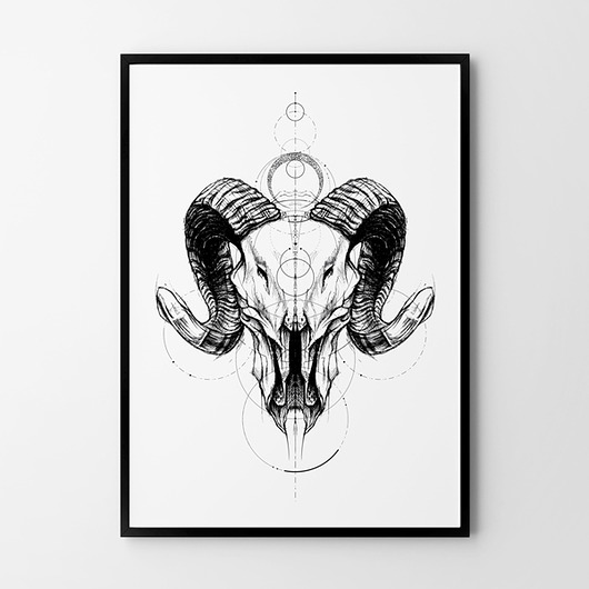 Mroczna Czaszka Plakat 21x29,7cm A4 HOG STUDIO