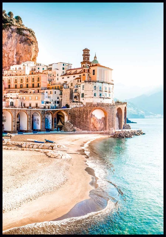 plakaty Plakat "Poranek w Amalfi" - Włochy