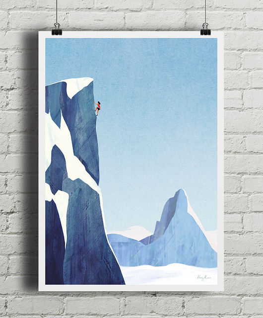 plakaty Plakat Zimowa wspinaczka górska