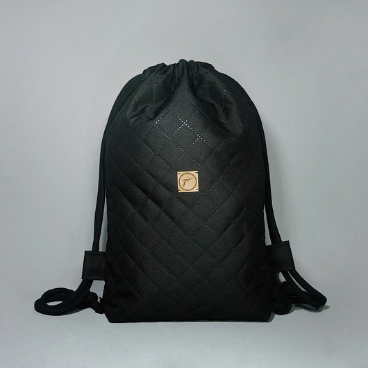 plecaki Plecak worek damski pikowany czarny