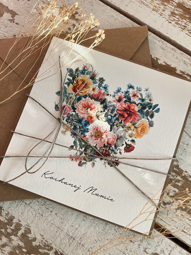 kartki scrapbooking Ręcznie robiona kartka na dzień matki, dla mamy