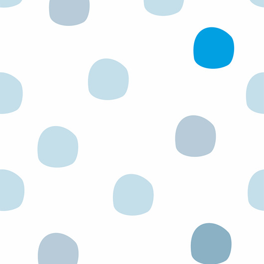 naklejki ścienne do pokoju dziecka Tapeta dziecięca Niebieskie Kropki ( Blue Dots )