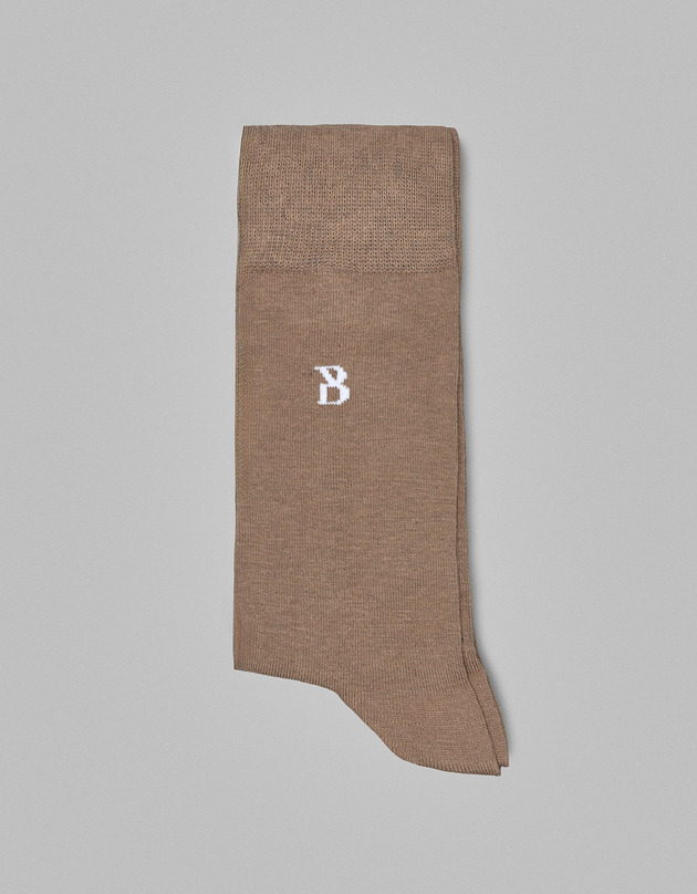 skarpetki męskie Skarpety stretch cotton beżowe 40-45