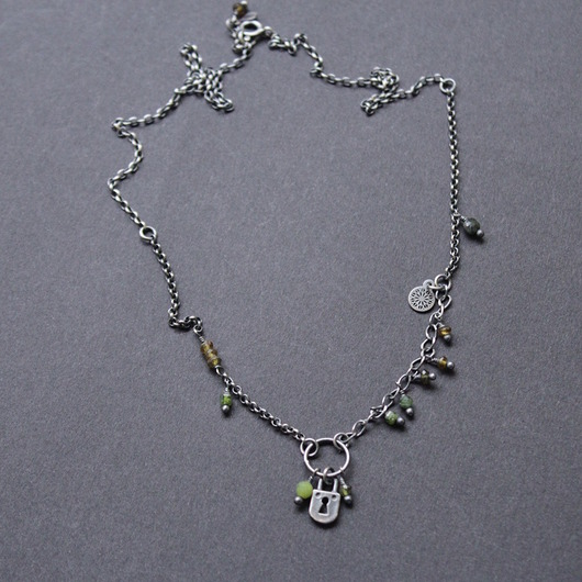 srebrne naszyjniki Łańcuszak Green