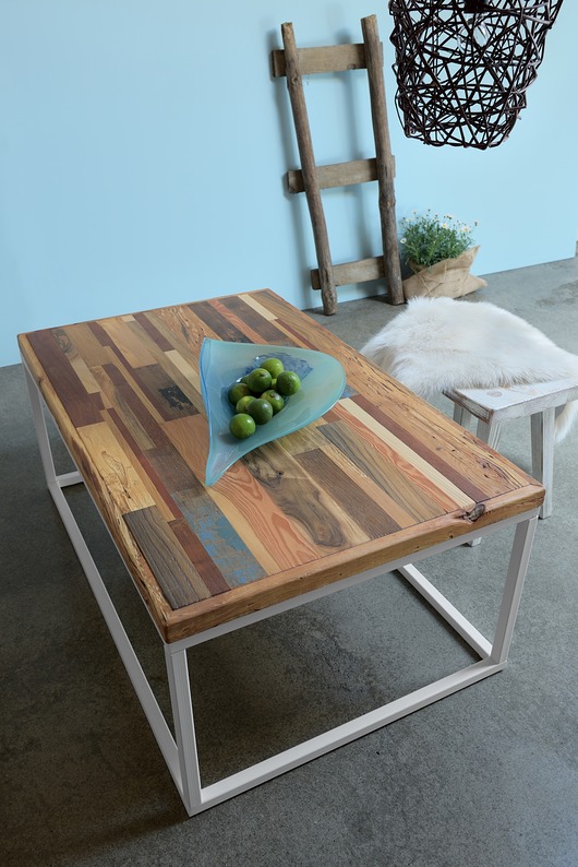 Stolik kawowy PATCHWORK A-I biała rama FCT0231 GIE EL