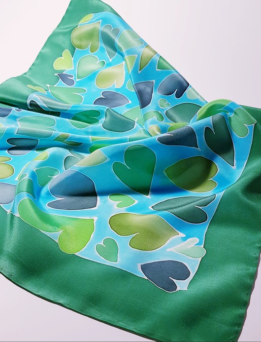 szale damskie Gawroszka jedwabna, ręcznie malowana