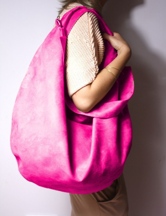  Torba XXL hobo fuksja Zuzia Górska