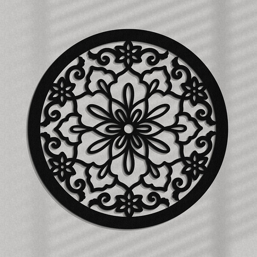 dekoracje - na ścianę DEKORACYJNY PANEL AŻUROWY, LAUSANNE, DEKORACJA ŚCIENNA 3D, ORNAMENT,60 cm, CZ
