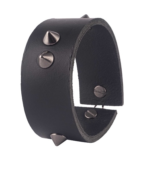 akcesoria różne Bransoleta ze skóry z ćwiekami