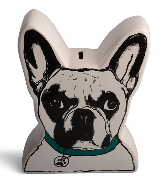 figurki i rzeźby Skarbonka Buldog buldożek 25cm ceramika