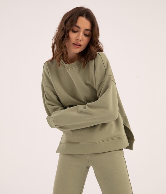bluza bez kaptura damska Bluza Spencer Sage