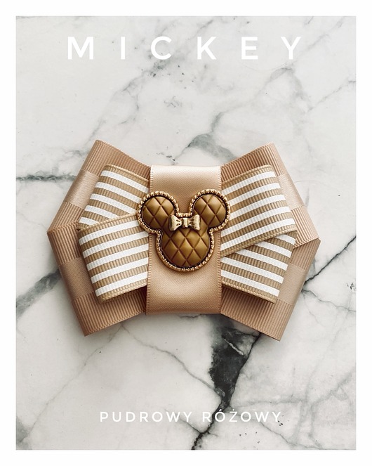 broszki Brosza MICKEY  w szlachetnym beżowym kolorze  New