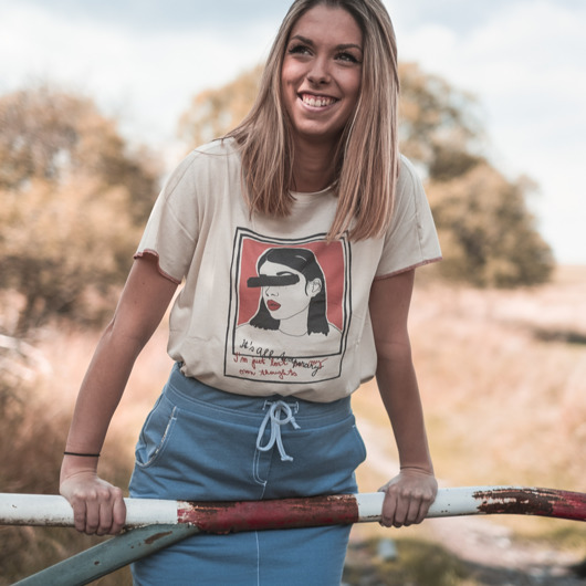 T-shirt maDamski Paparazzo Floreus WOOX