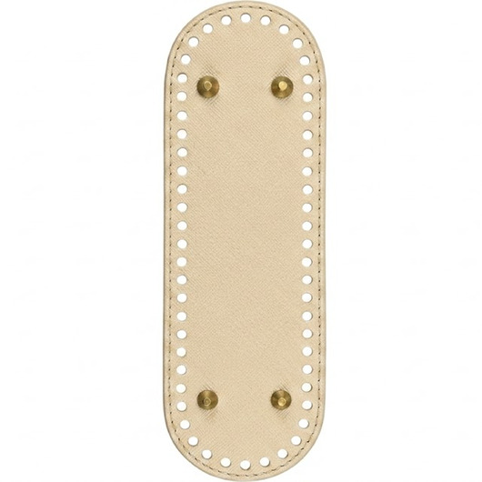 akcesoria różne Dno do torebki baza do szydełkowania skóra PU beżowa 30x10 cm owalna do DIY