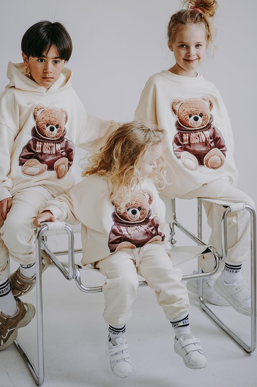 bluzy dla dziewczynki Bluza oversize Biscuit Teddy