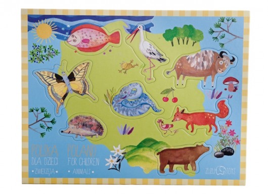 Układanka Polska dla dzieci: Zwierzęta ZUZU TOYS