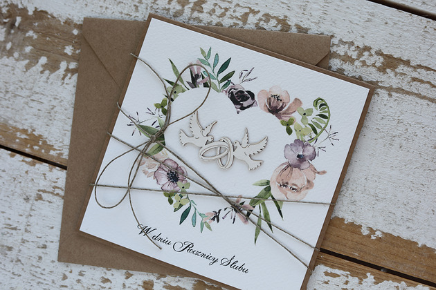 kartki scrapbooking Kartka na rocznicę ślubu