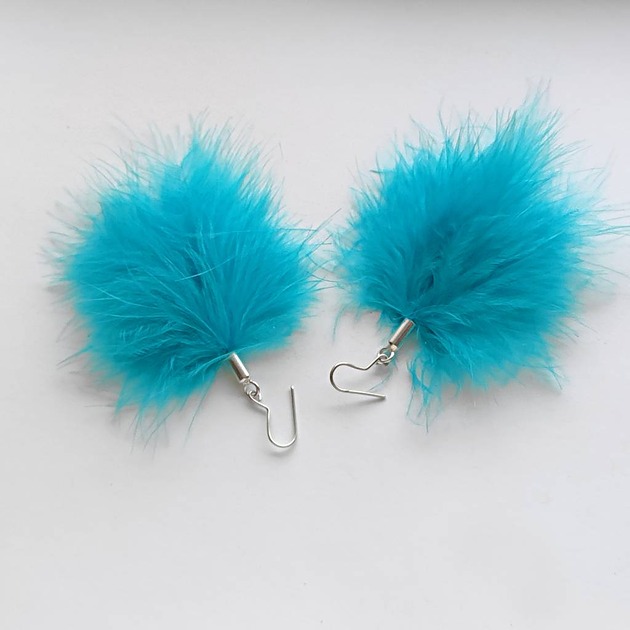 kolczyki z piórami PIÓRKO kolczyki