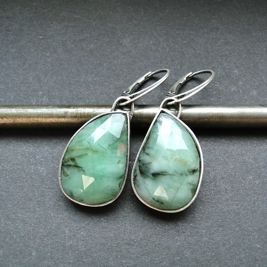 kolczyki srebrne Kolczyki srebrne Emerald Solo